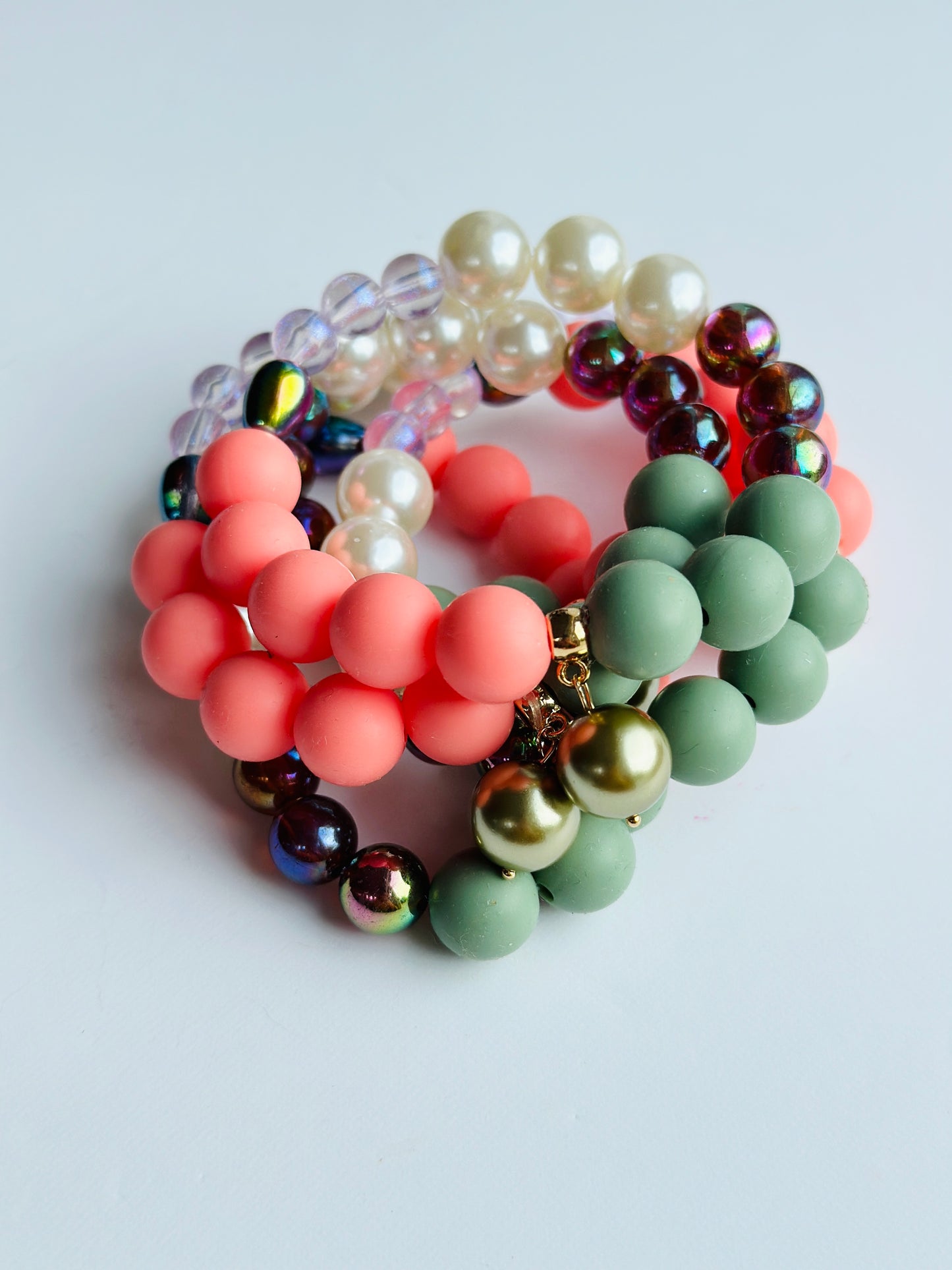 Peach plum bracelet