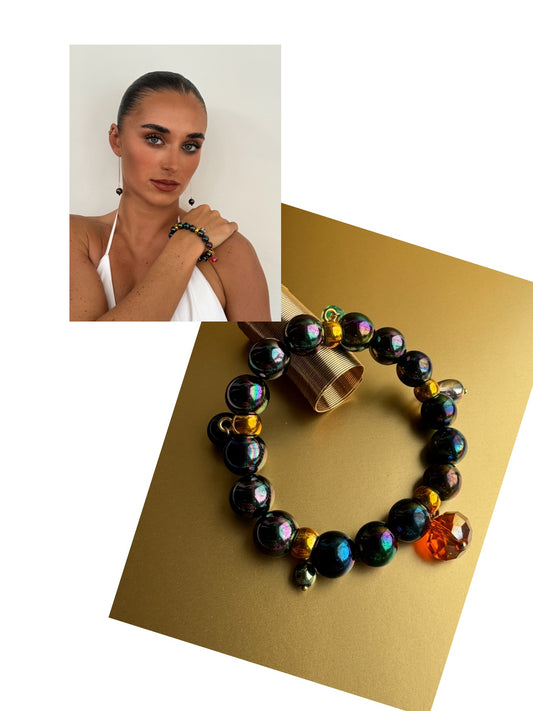 Starlight multi charm crystal bracelet
