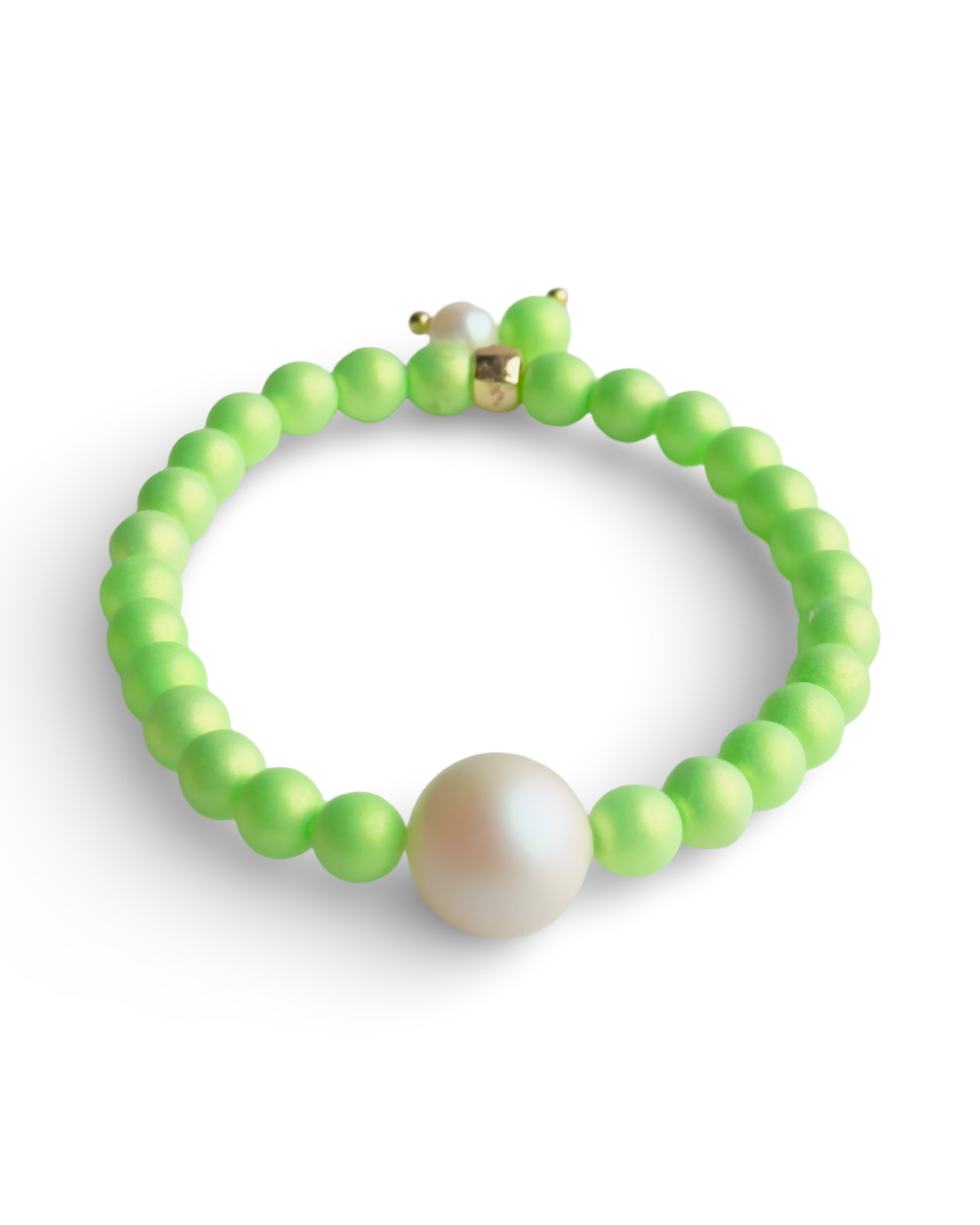 Lush lollipop lime iridescent crystal pearl bracelet