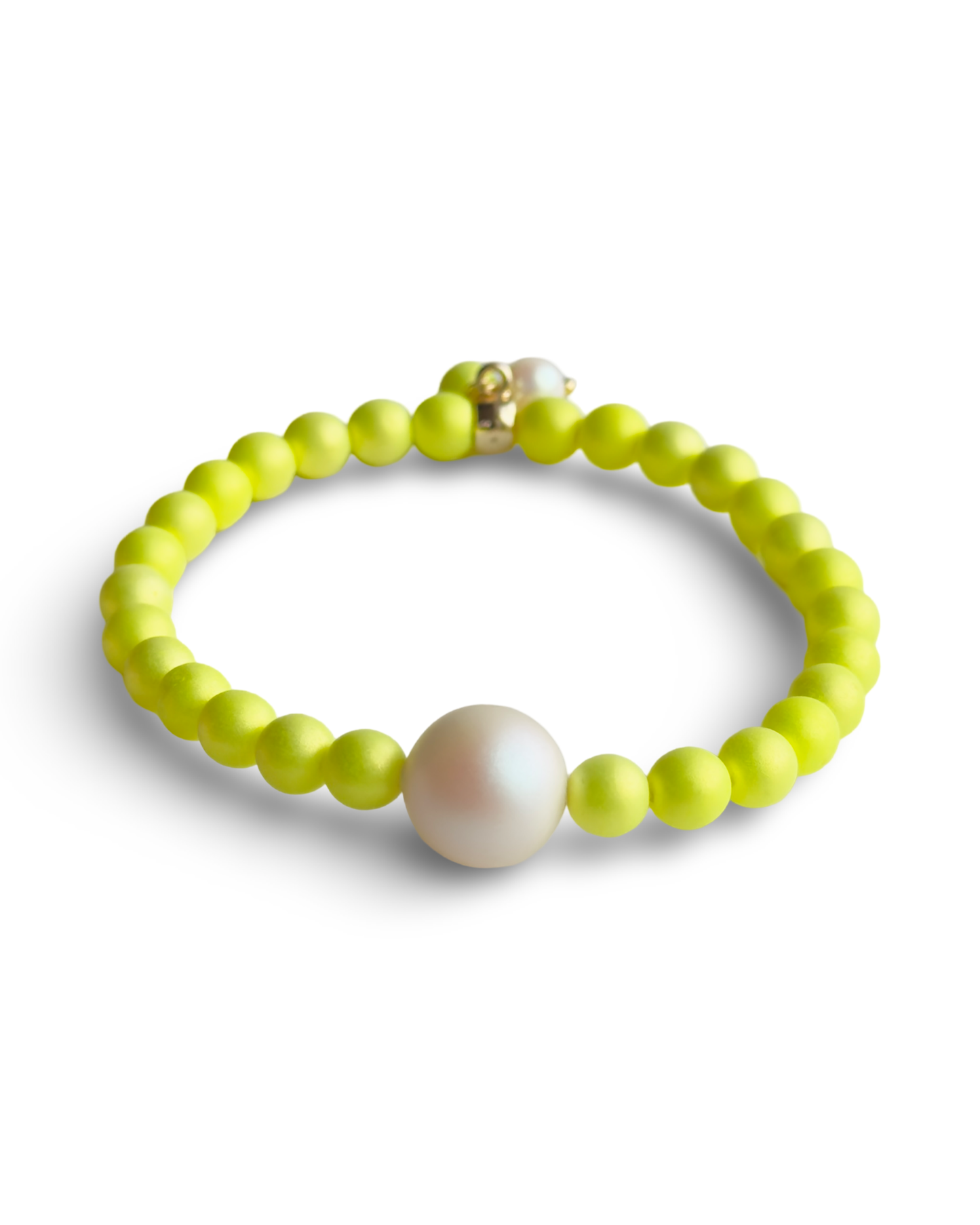 Lush lollipop iridescent lemoncello curd crystal pearl bracelet