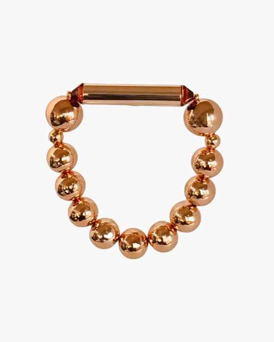 Rosaleen rose gold crystal beaded bracelet