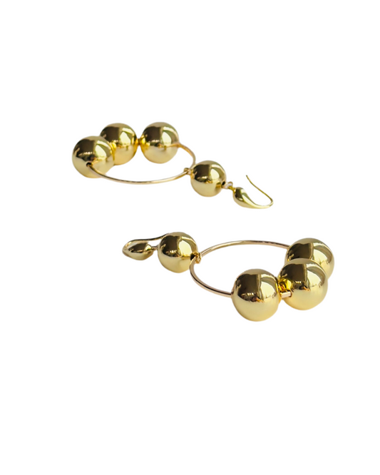 Malinda gold drop hoop earrings