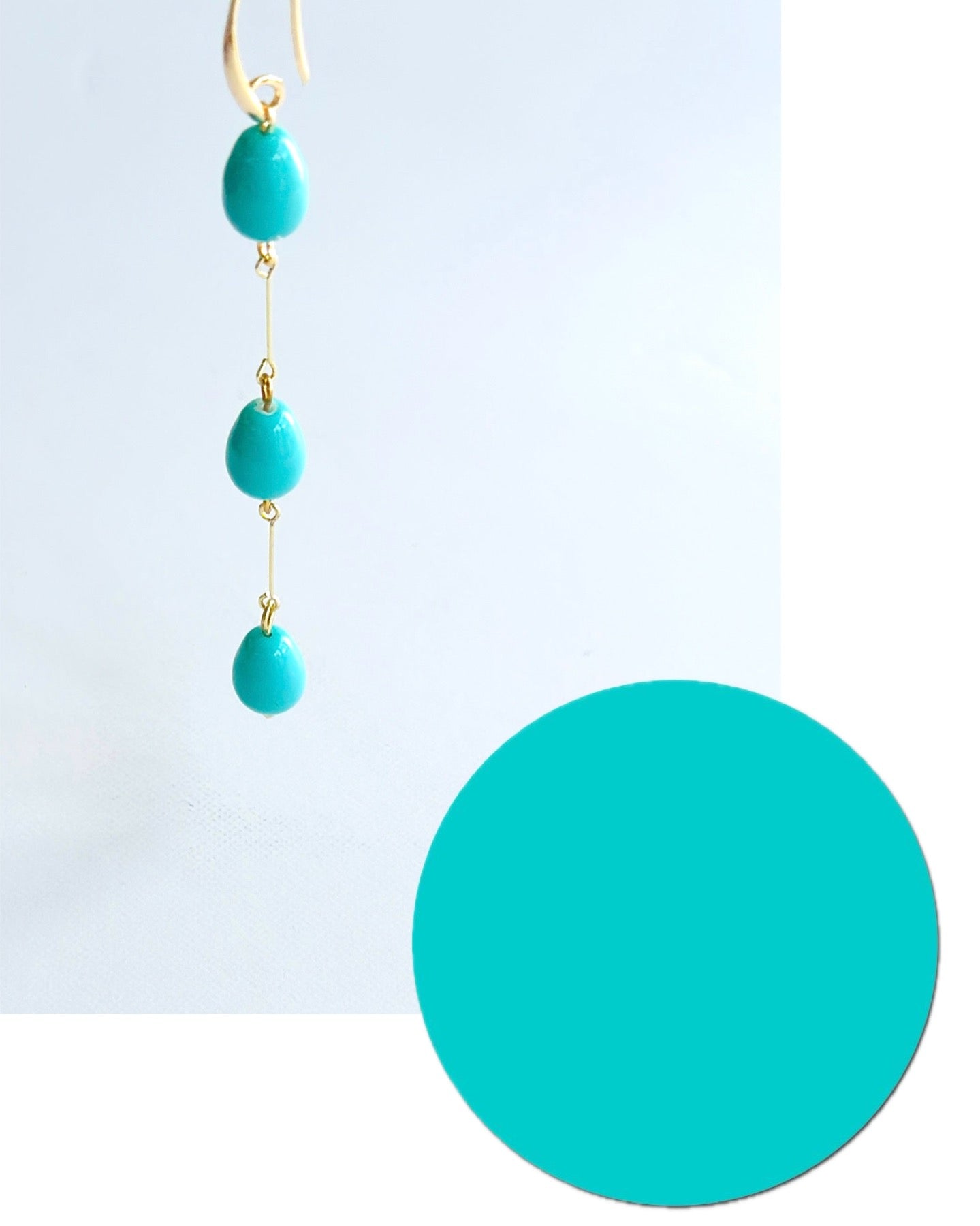 Raindrop earrings in turquoise