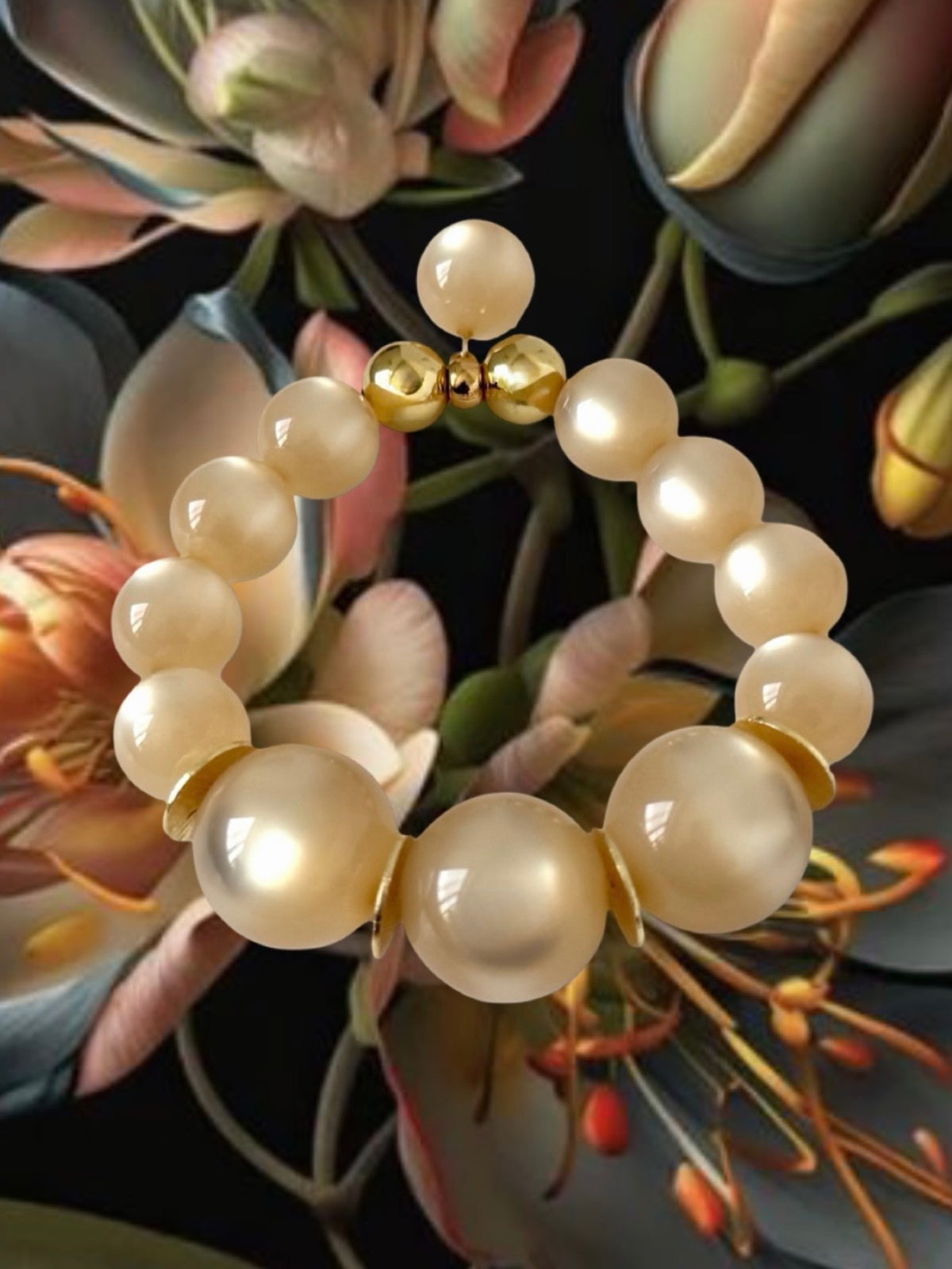 MARLOWE IRIDESCENT CREAM BRACELET