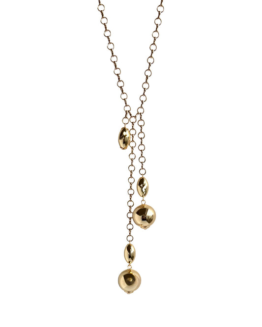 Lyra long drop necklace
