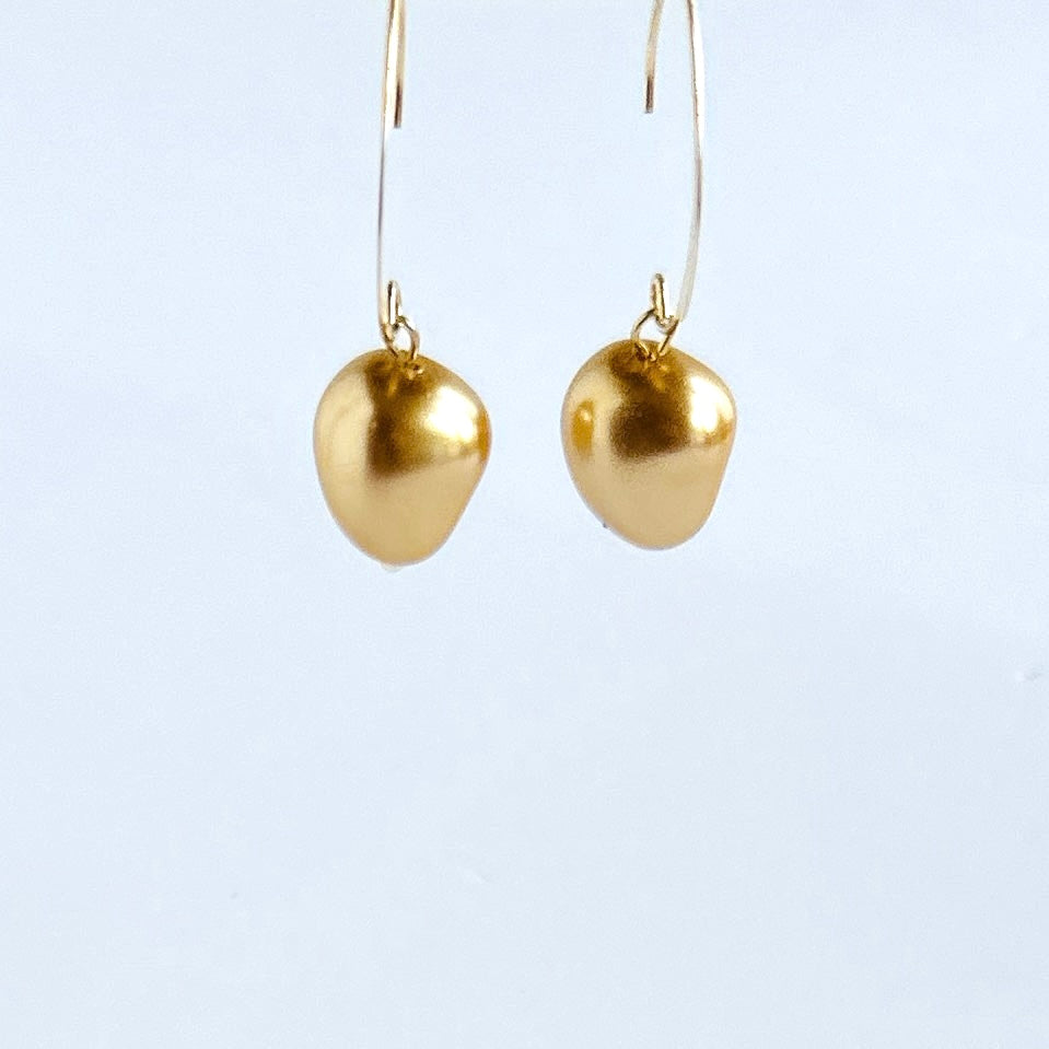 Cheri gold baroque pearl earrings