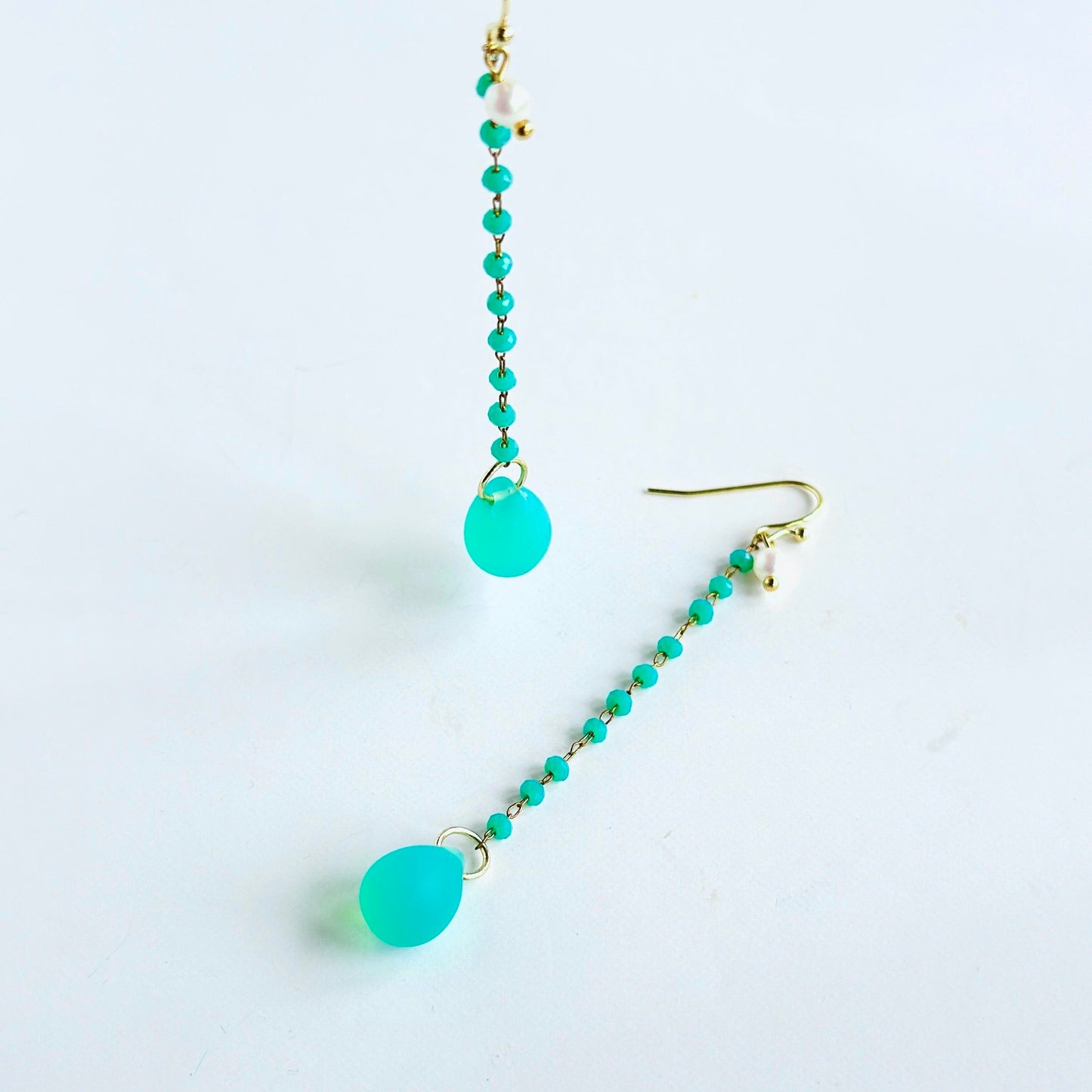 Rosie drop earrings in Aqua