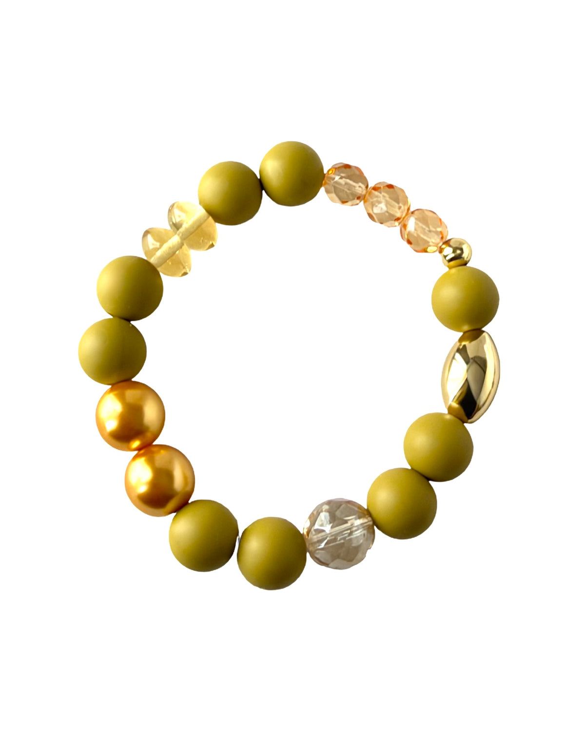 Honey Bunny Chartreuse & Gold Bracelet