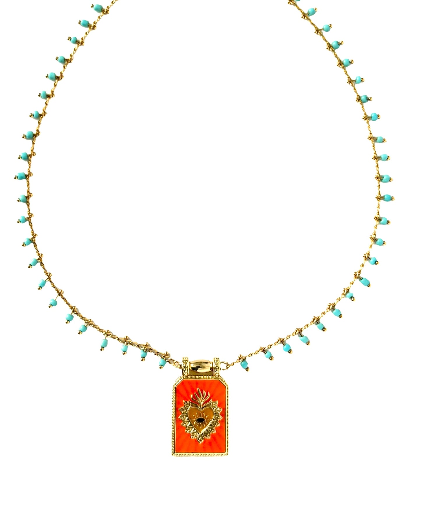 Evil Eye Necklace | Gold Filled Enamel Pendant Necklace | LOVE Beth