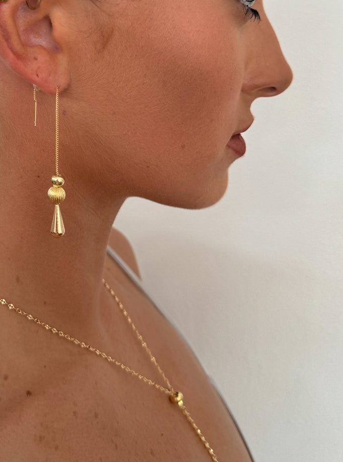 Gia gold drop earrings