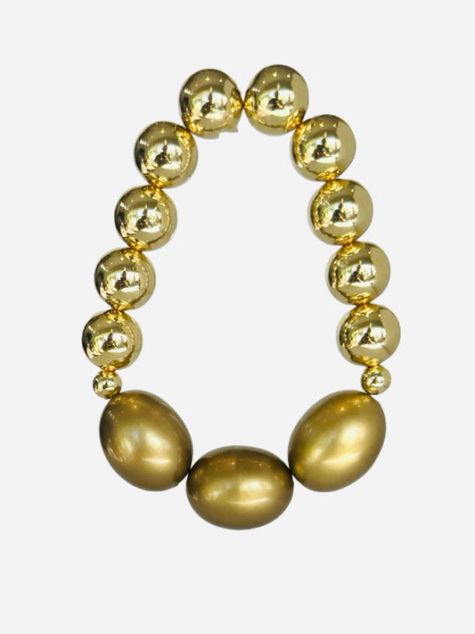 Vintage Gold Japanese punk lucite pearl punk bracelet