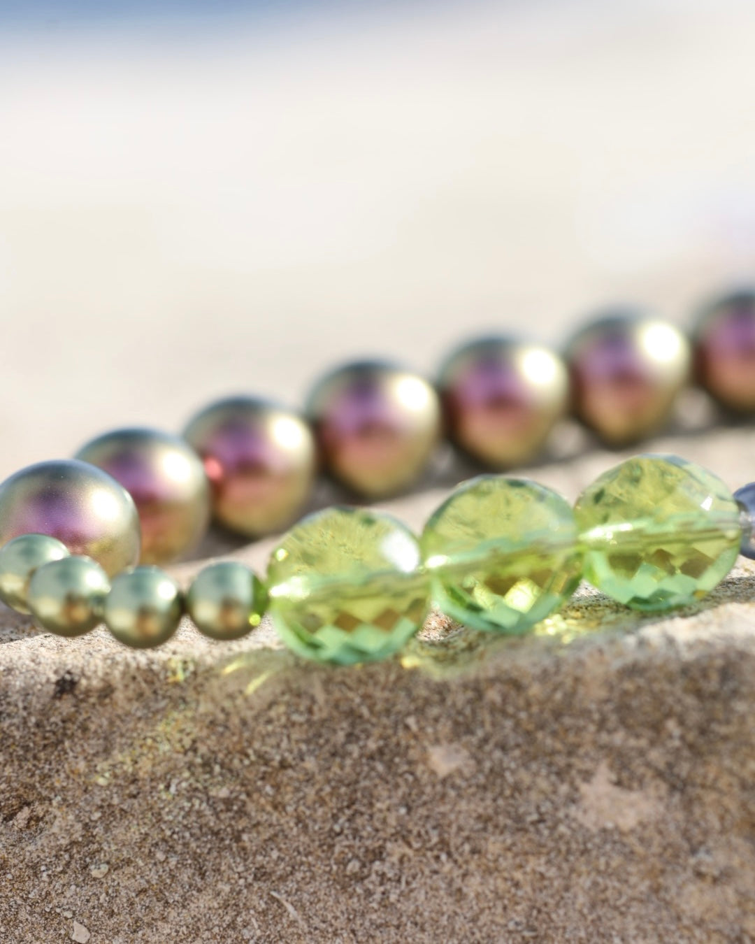 Bon Bon lime grape necklace