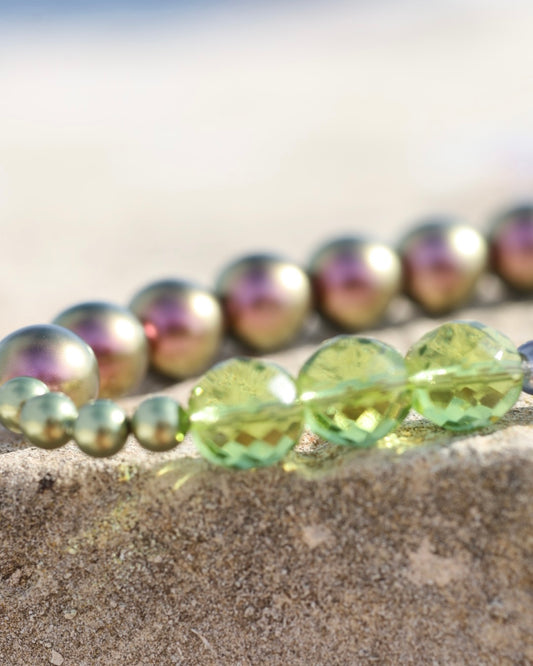 Bon Bon lime grape necklace