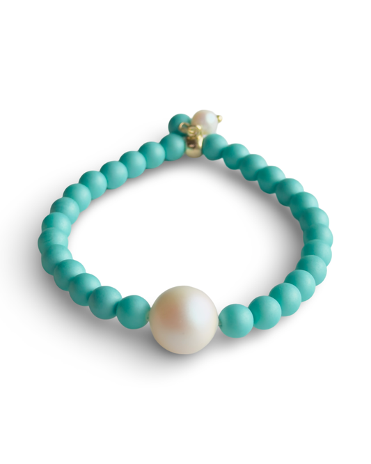 Lush lollipop turquoise crystal pearl bracelet