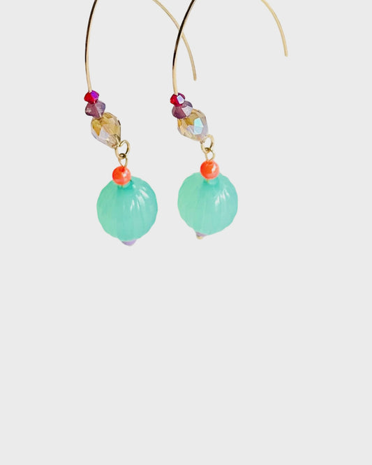 Seafoam berry dream earrings