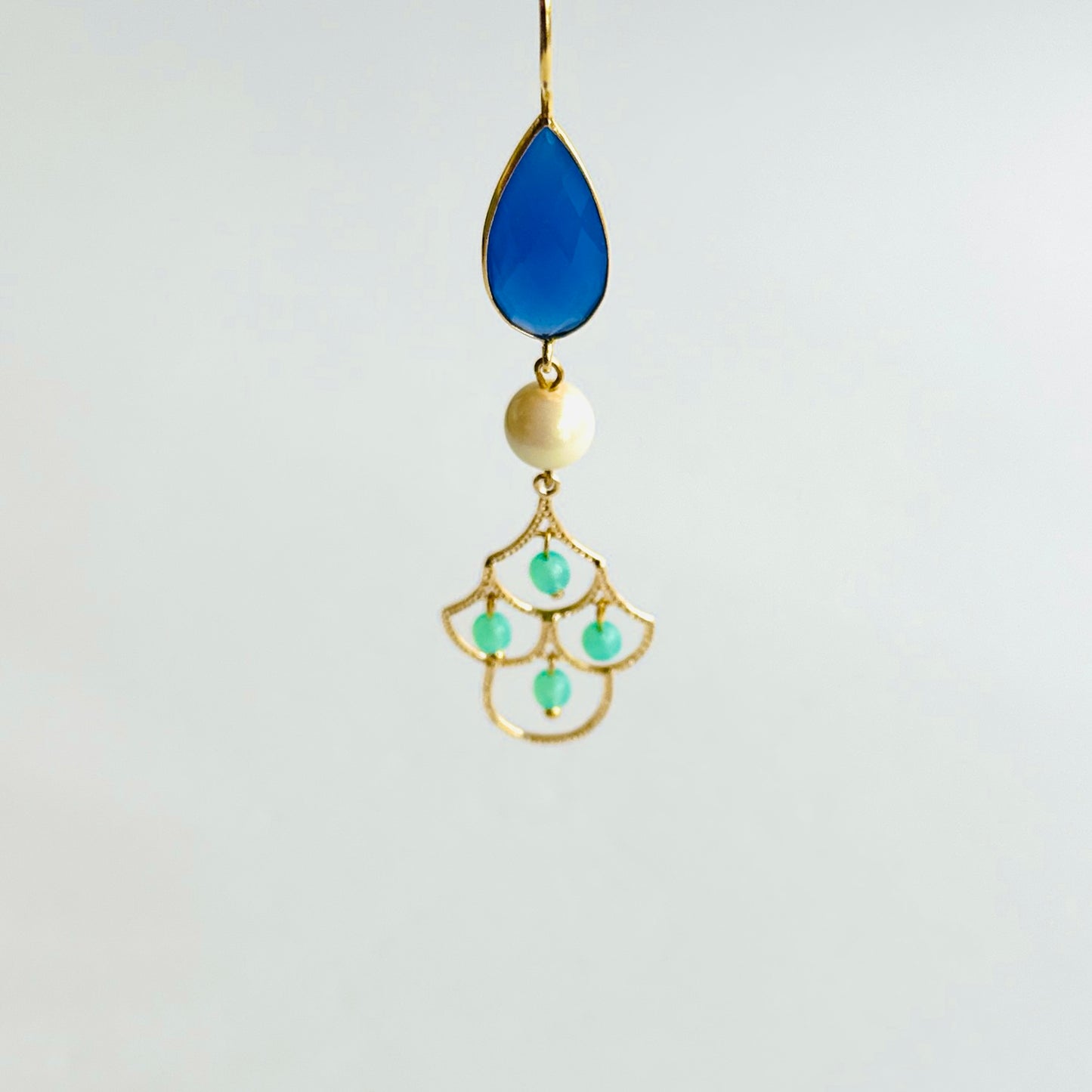 Bombay drop earrings in blue