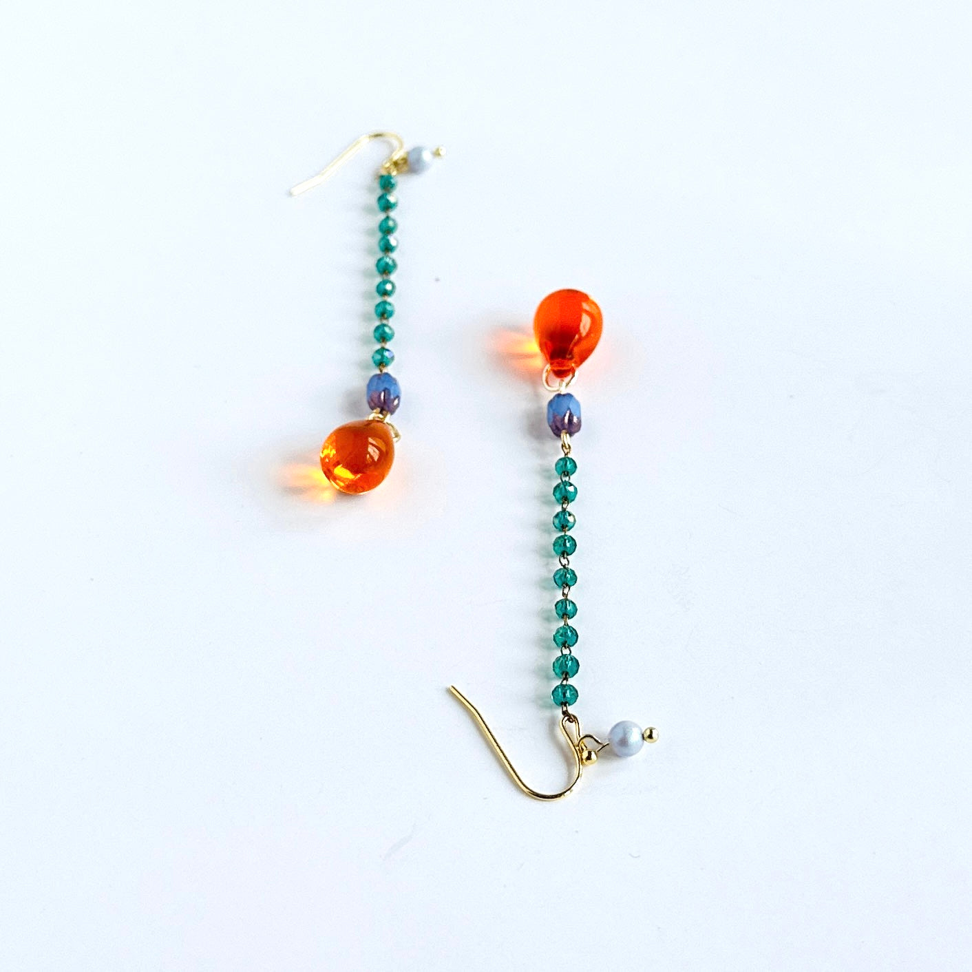 Rosie earrings in tangerine