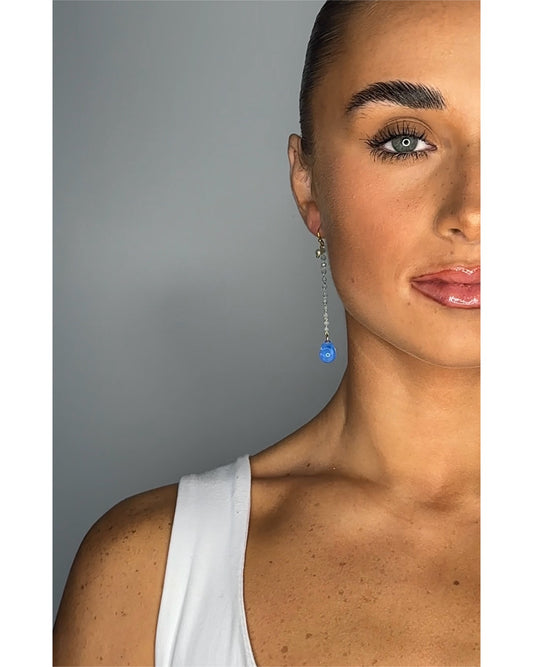 Rosie drop earrings in blue sky