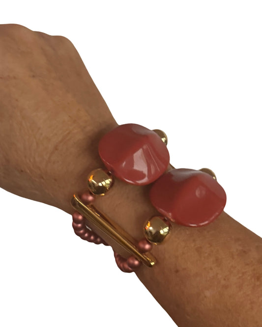 Burnt orange vintage gokd luxe love cuff