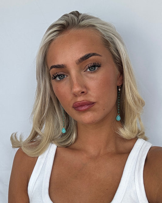 Rosie seafoam drop crystal earrings
