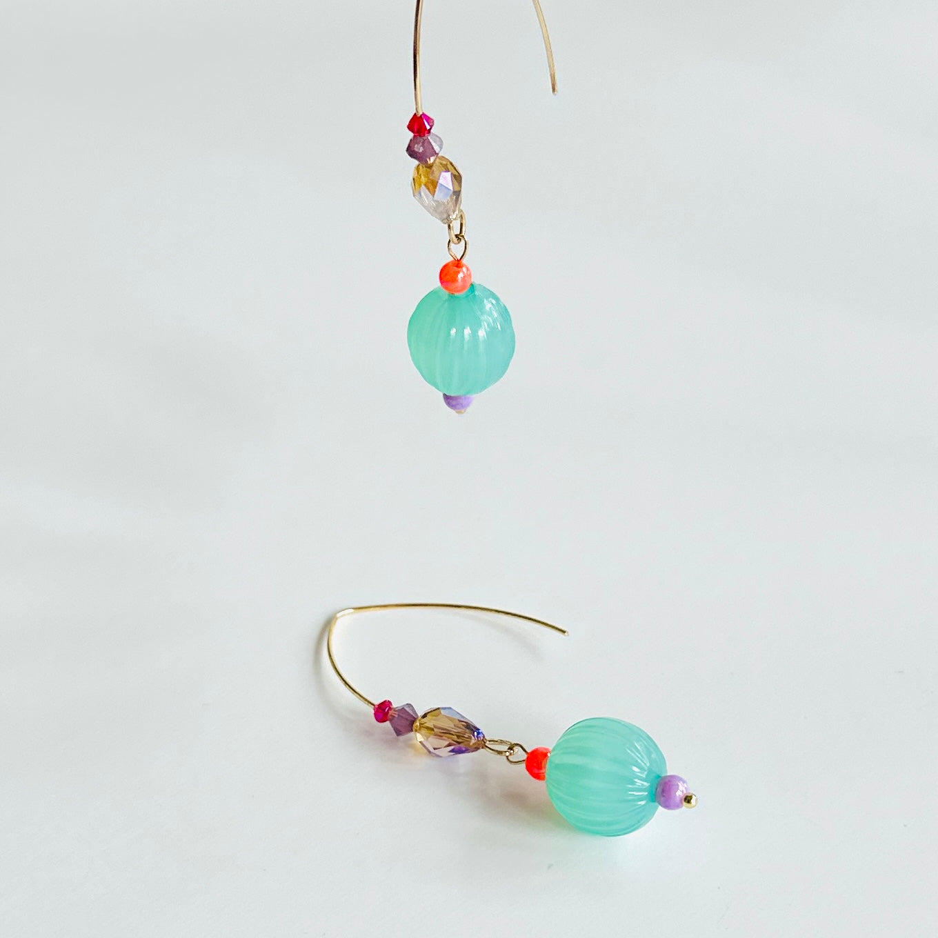 Seafoam berry dream earrings