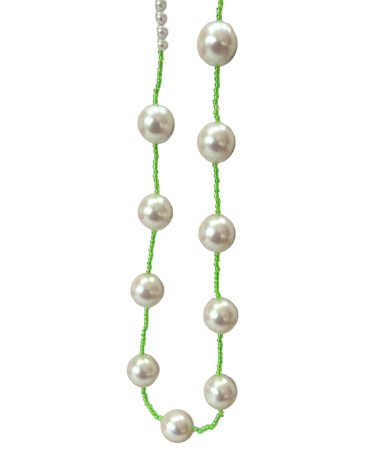 Honey pie Crystal pearl + neon pink chocker