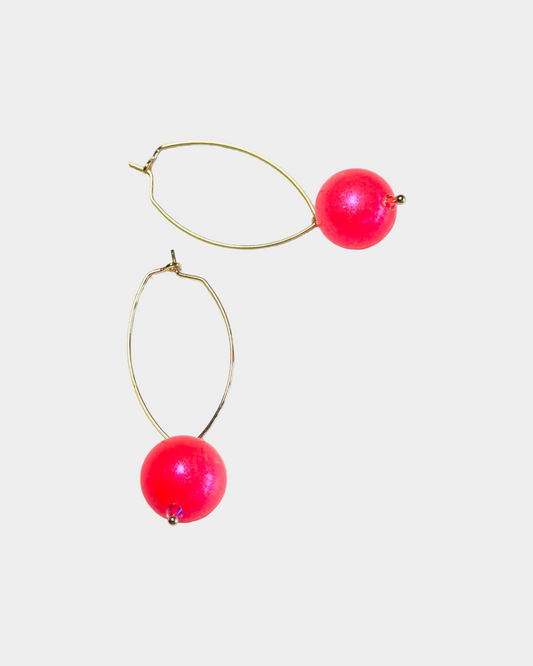 Barbie pink drop earrings