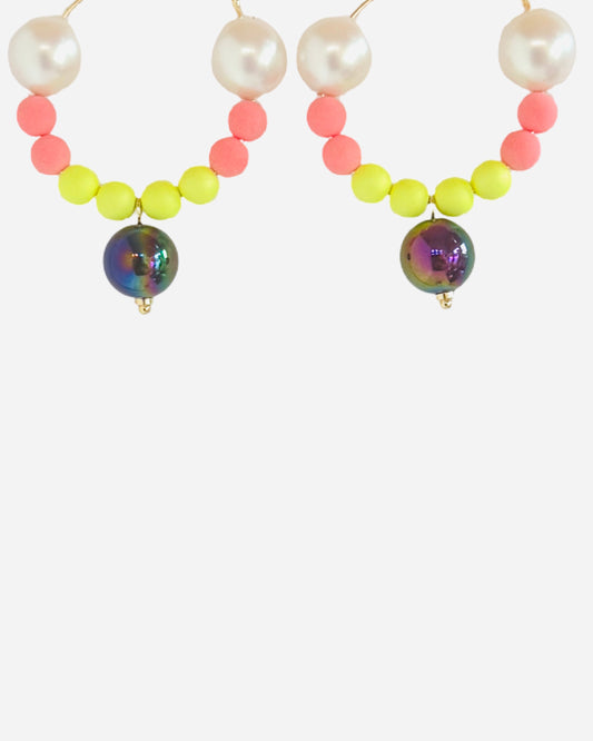 Swizzle candy drop lemon drop crystal drop hoops