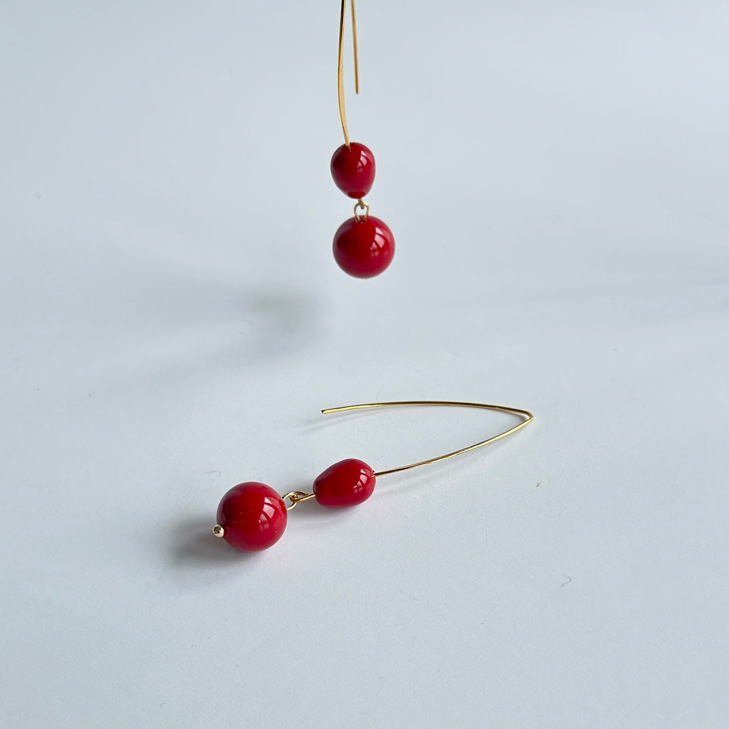 Red earrings