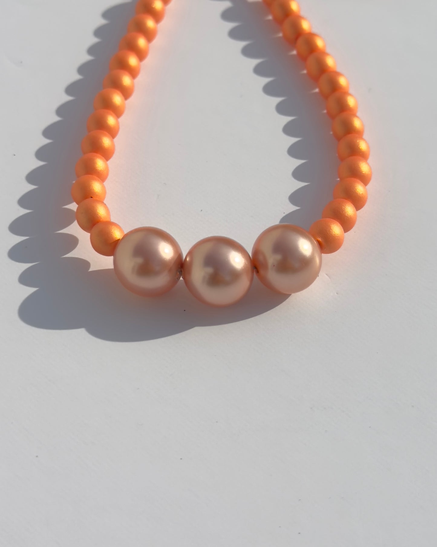 Betty boo peach Melba crystal pearl anklet