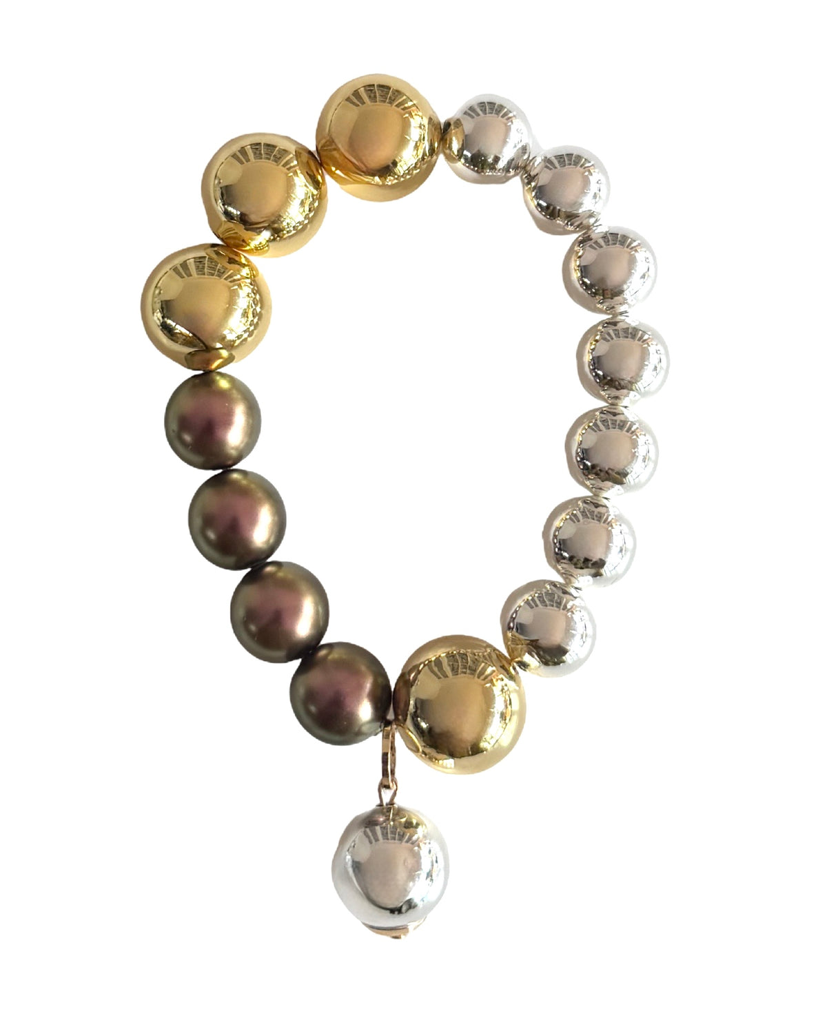 Snowdrop Iridescent Burgundy Crystal Pearl Bracelet