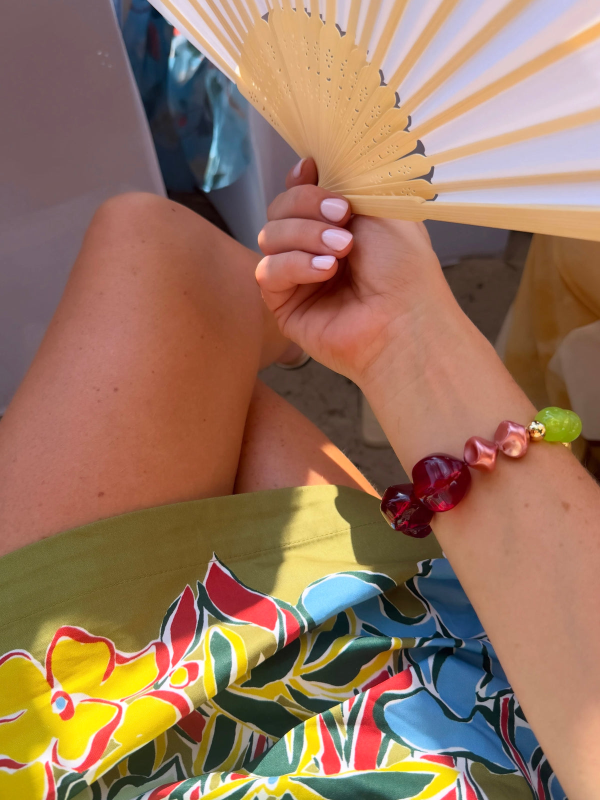 Tutti Vintage Ruby Red & Neon Bracelet