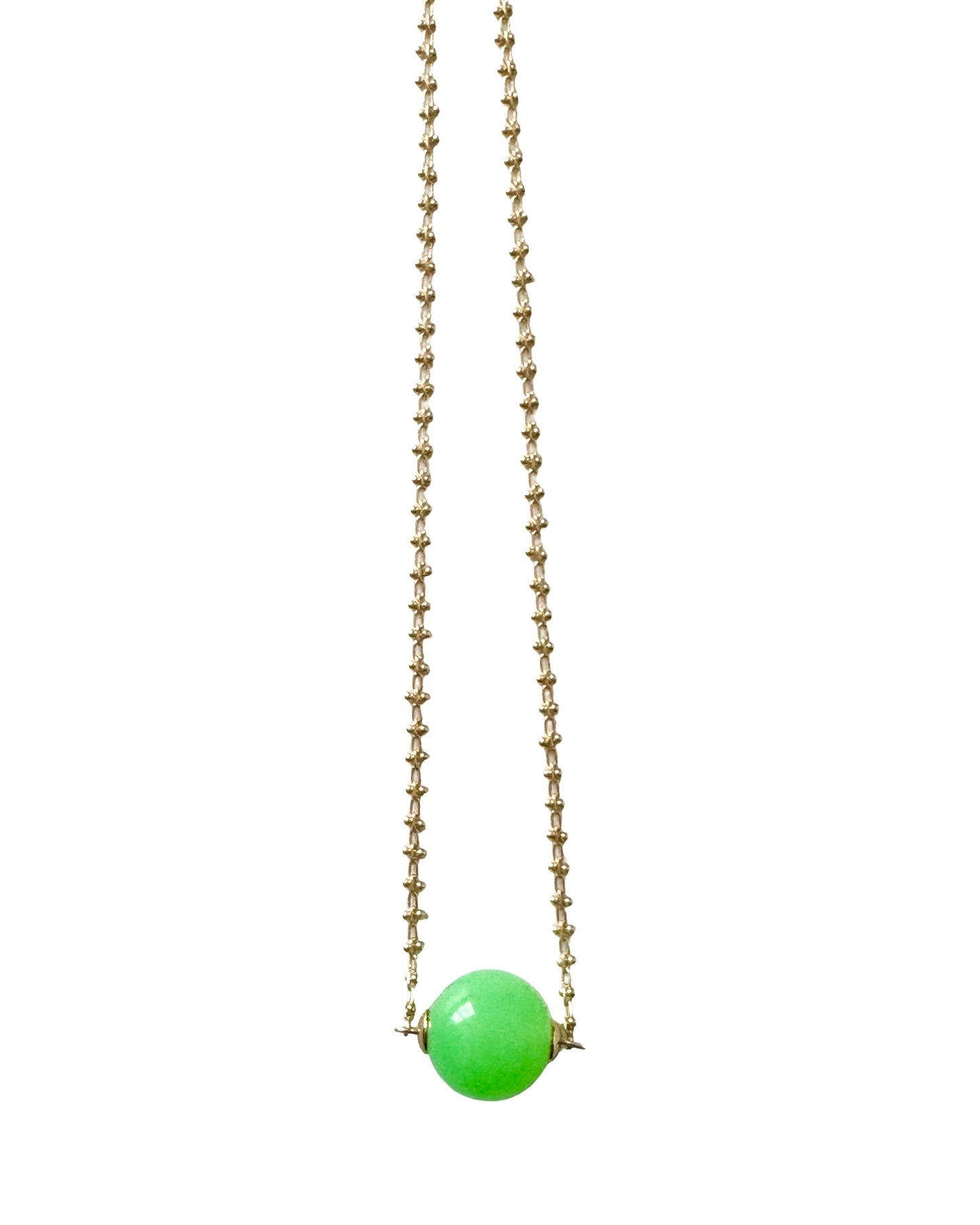Vivienne vintage opal green lucite necklace