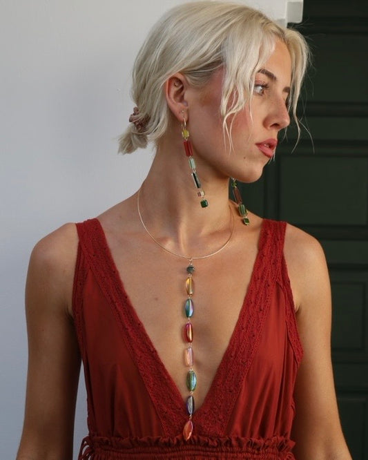 Tansy vintage long drop earrings