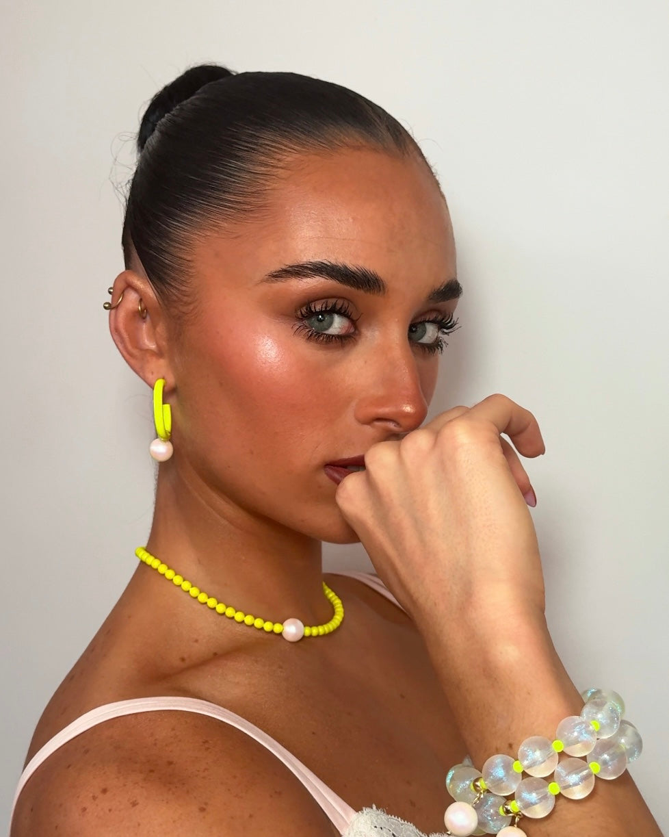 Lemon luxe glow hoops