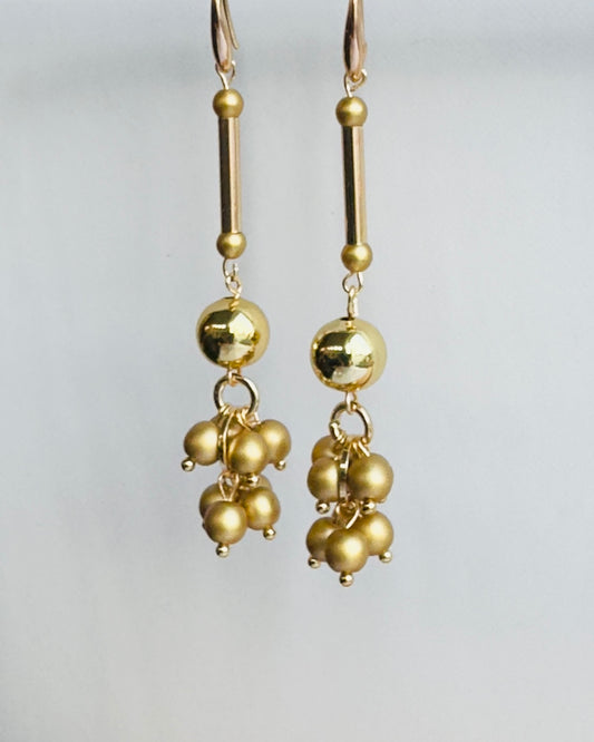 Lulu bell long drop earrings