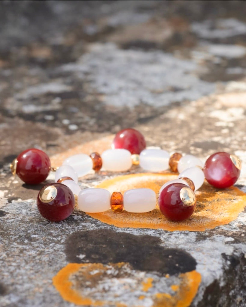 CRANBERRY DARLING MULTI CHARM BRACELET
