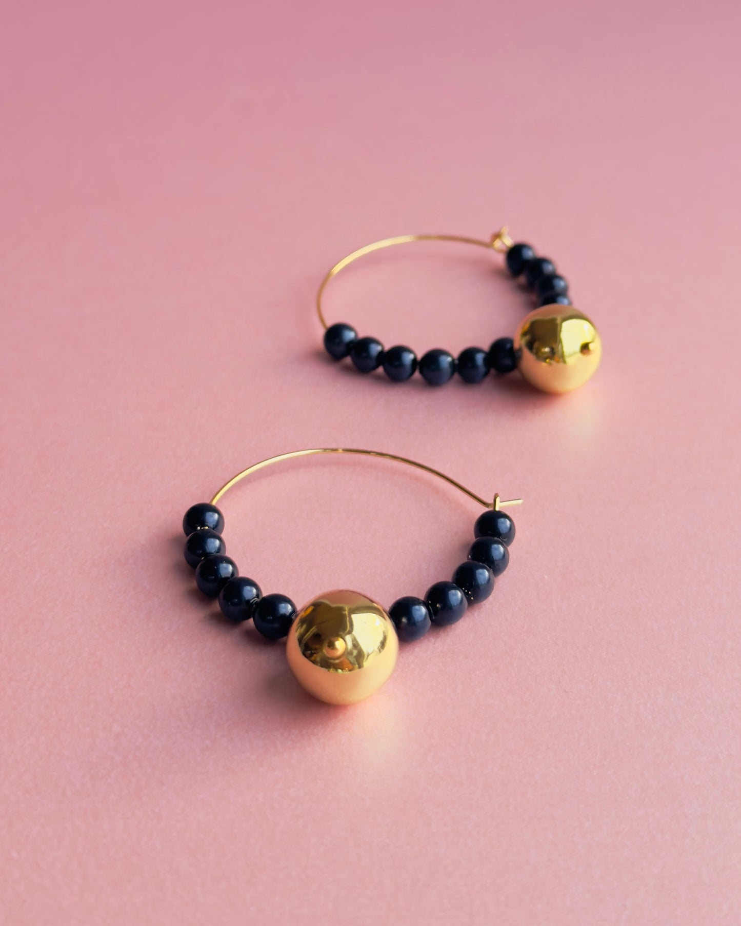 Candy hoops in navy + gold