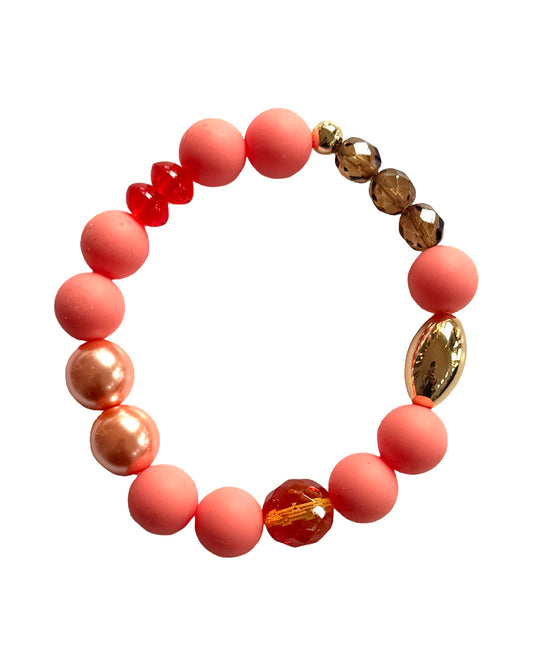 Honey Bunny Coral Peach Gold Bracelet