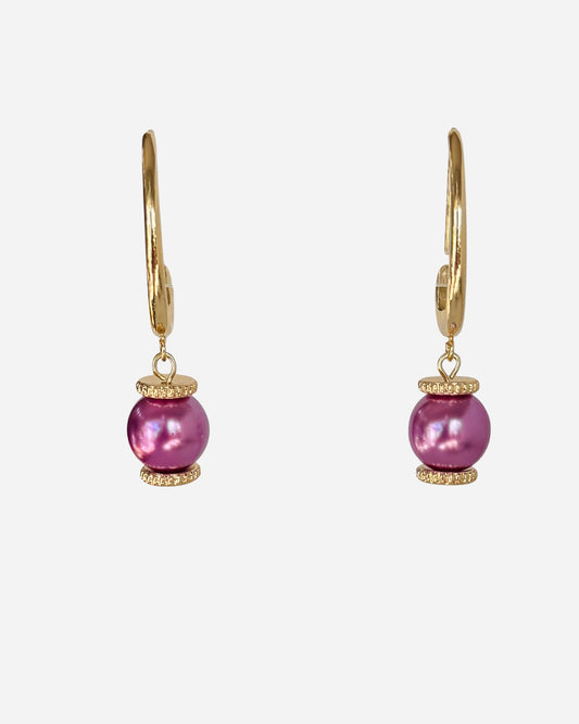 Tilda handmade crystal pearl gold drop earrings