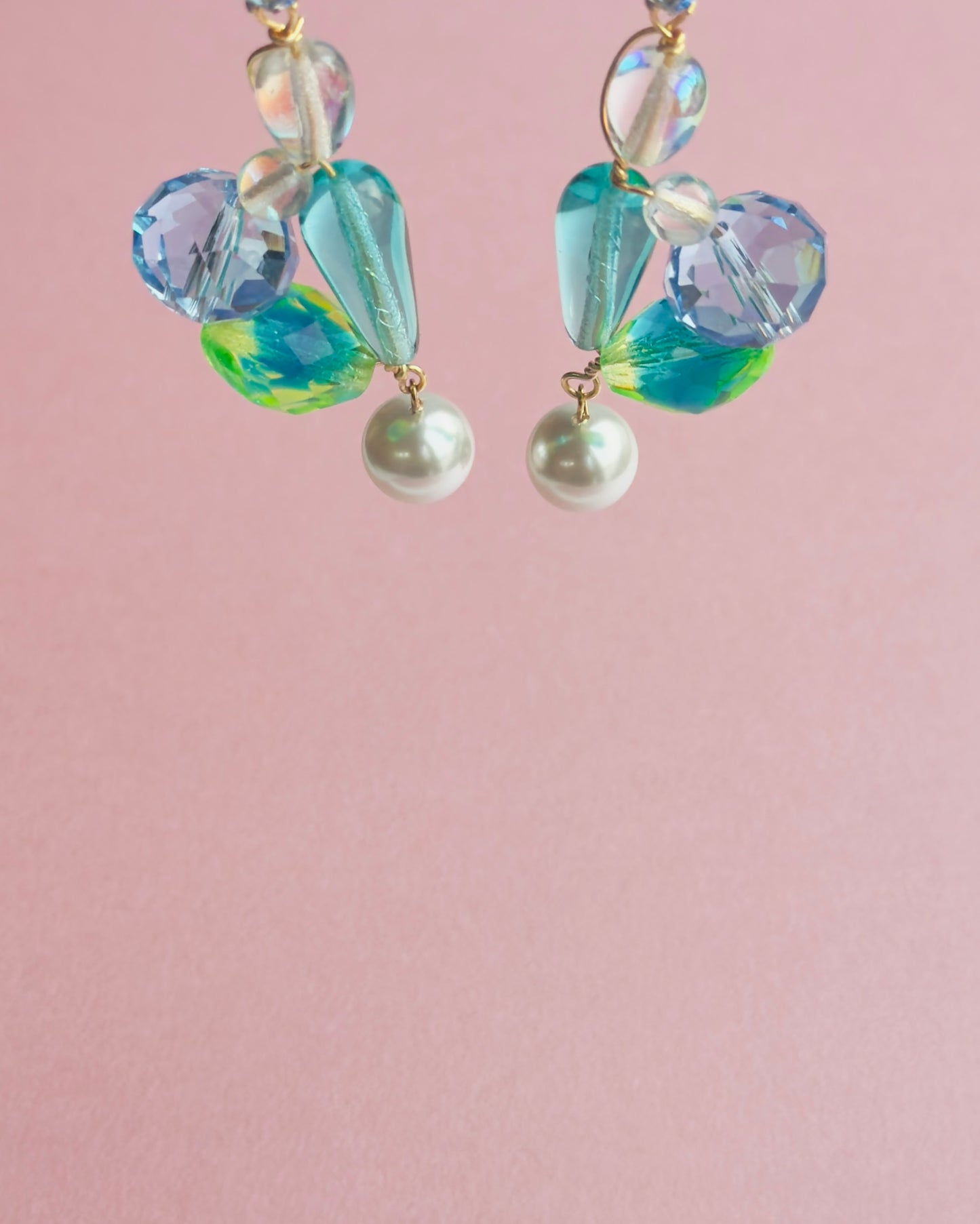 Cascade Crystal drop earrings