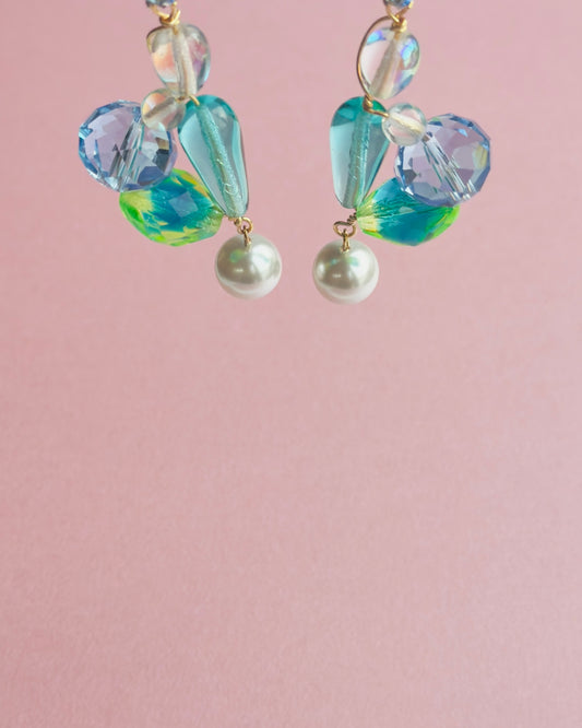 Cascade Crystal drop earrings