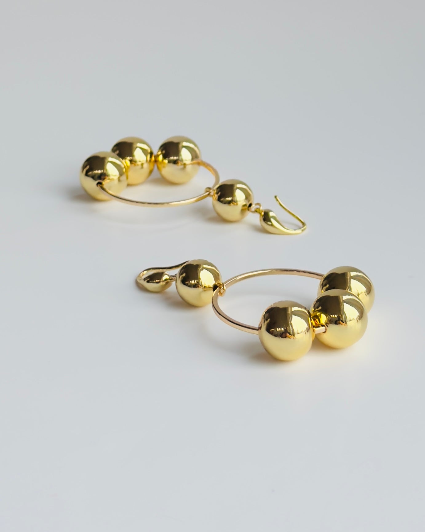 Malinda gold drop hoop earrings