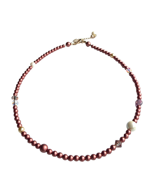 Sherbet Drop Berry Pearl Necklace