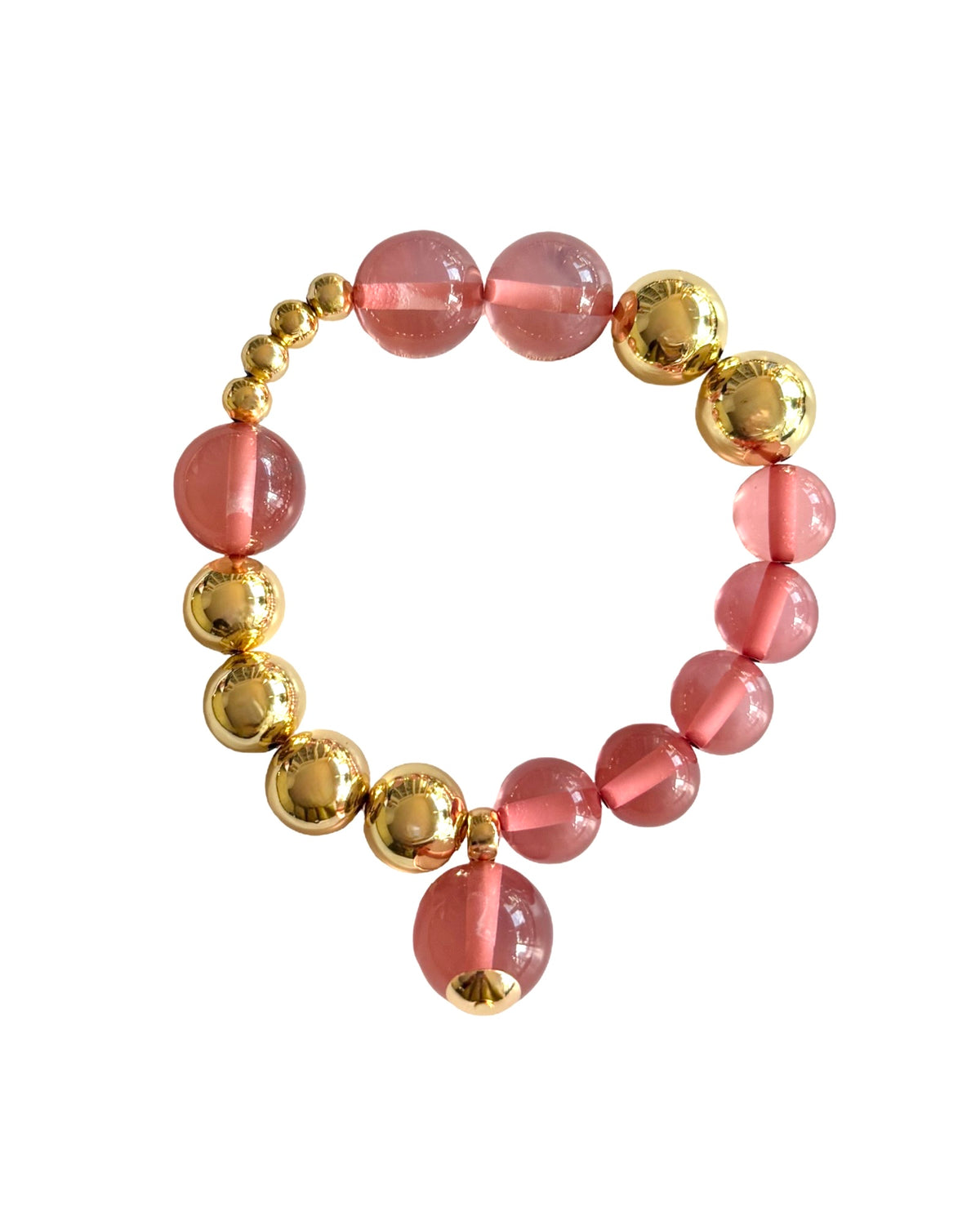 Baby Bell Pink & Gold Bracelet