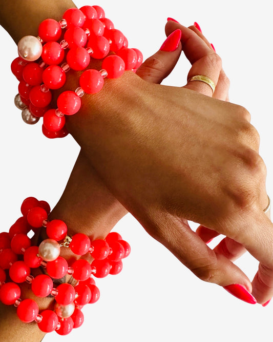 Birdy bracelet in neon Strawberry
