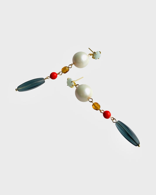 Juju glint drop crystal earrings