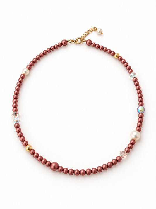 Sherbet Drop Berry Pearl Necklace