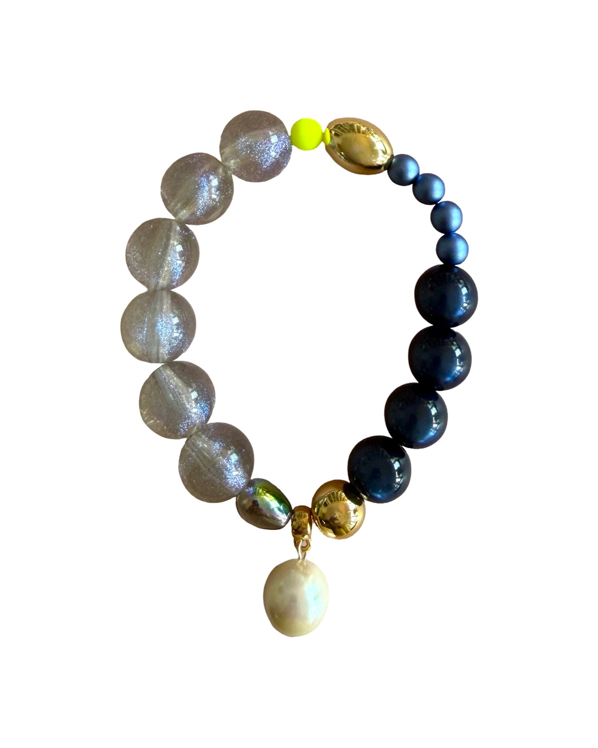 Tweety Pie Midnight Blue Crystal Pearl Bracelet