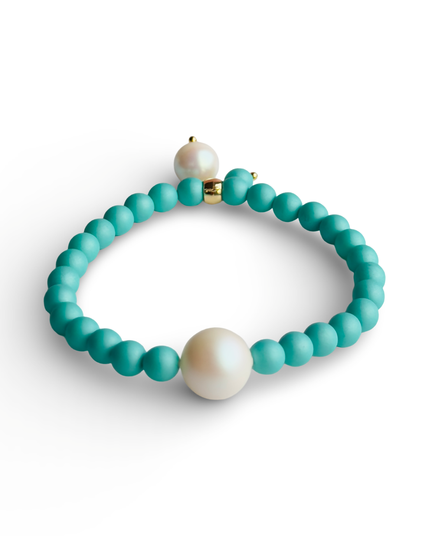 Lush Lollipop turquoise crystal pearl bracelet